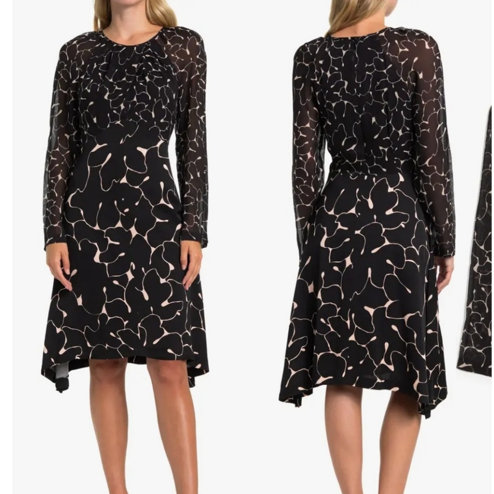 Club Monaco Rokinsa Long Sleeve Silk Dress Size 00